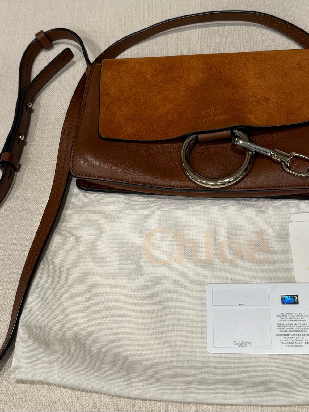 Authentic Chloe Brown Crossbody Bag